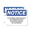Signmission OSHA No Loitering OSHA Notice Sign, Plastic, 10in W x 7in L, 2PK OS-2PACK-NS-P-710-L-17049 - alternate 1
